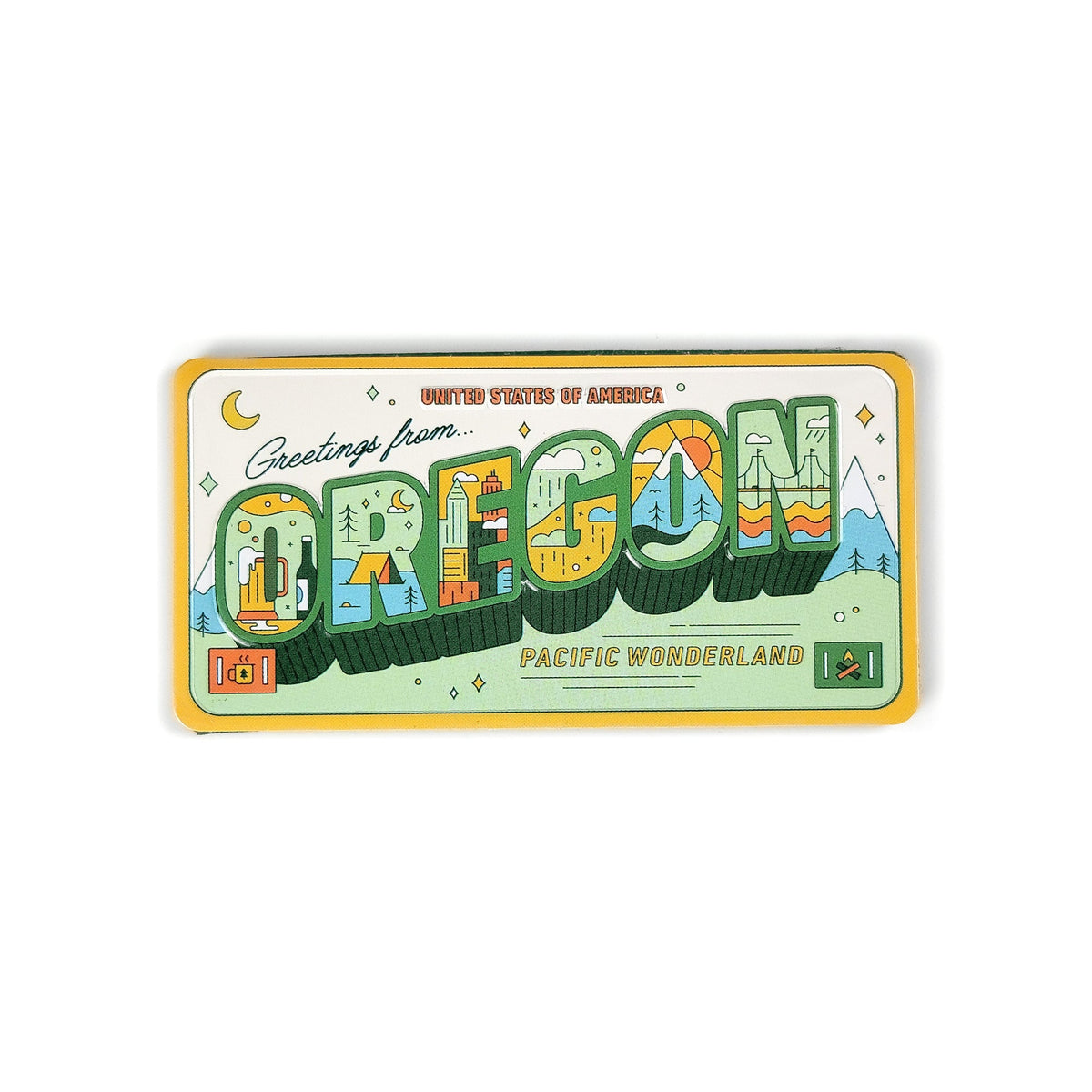 Greetings From Oregon License Magnet - Magnets - Hello From Portland