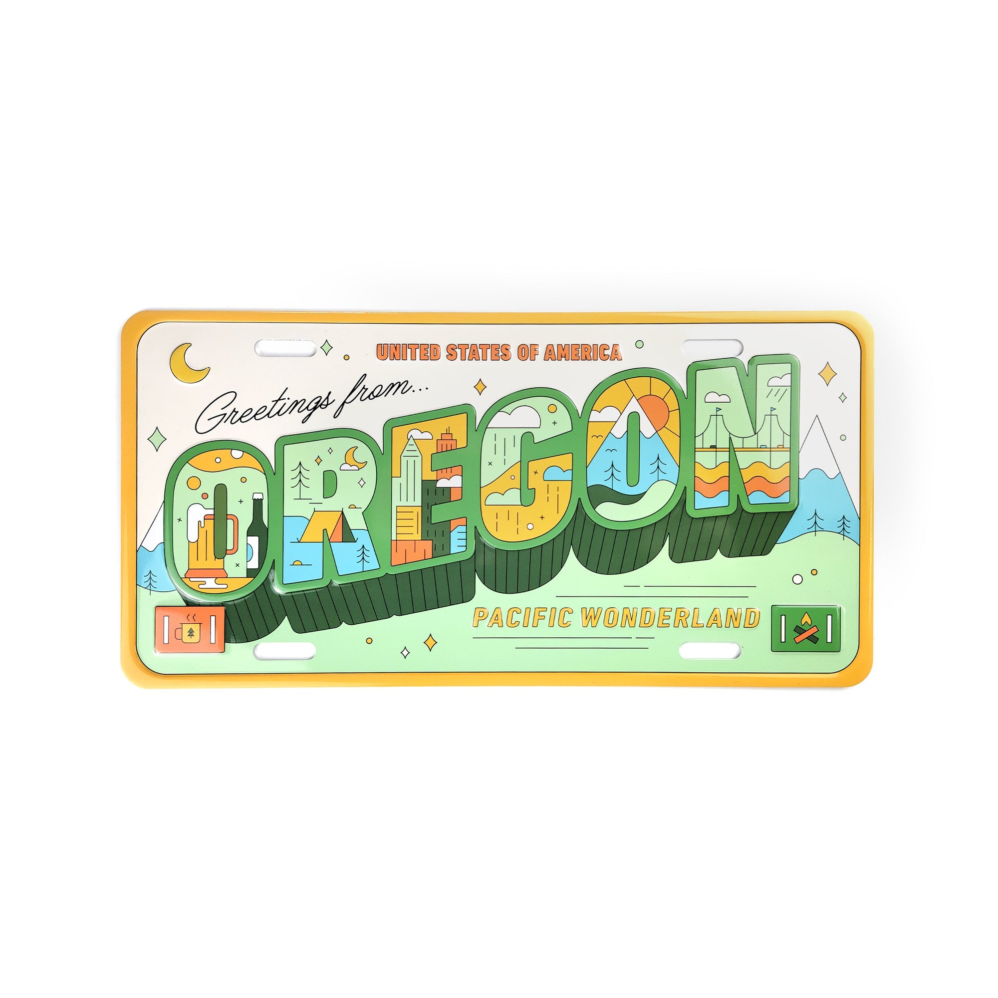 Greetings From Oregon Souvenir License Plate - Gifts - Hello From Portland
