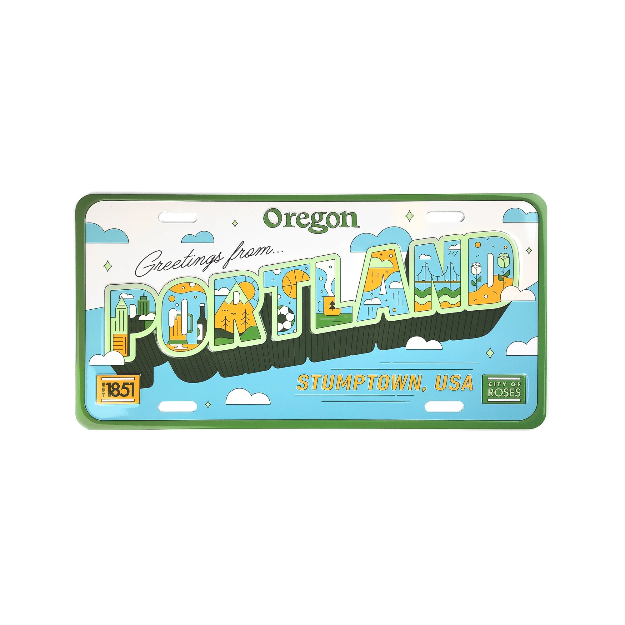 Greetings From Portland Souvenir License Plate - Gifts - Hello From Portland