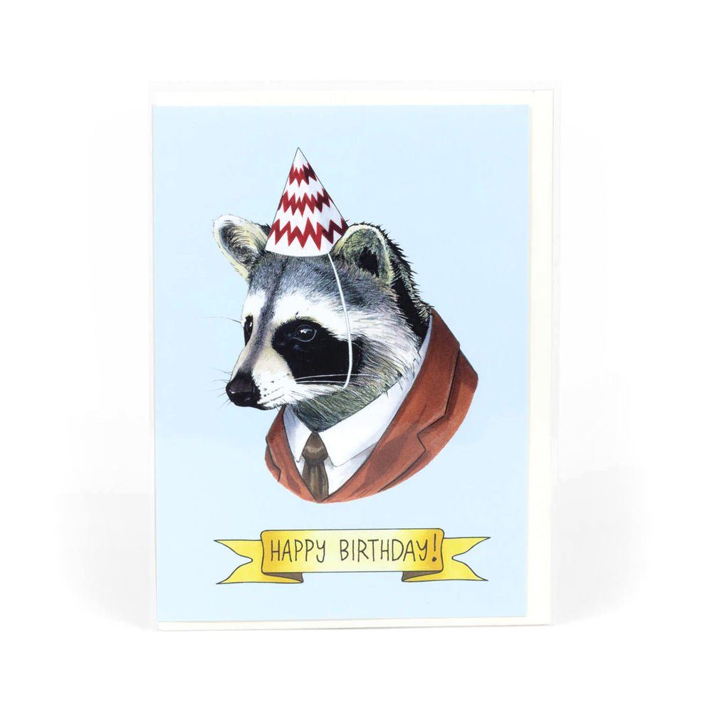 Happy Birthday Raccoon Card - Greeting Cards - Hello From Portland