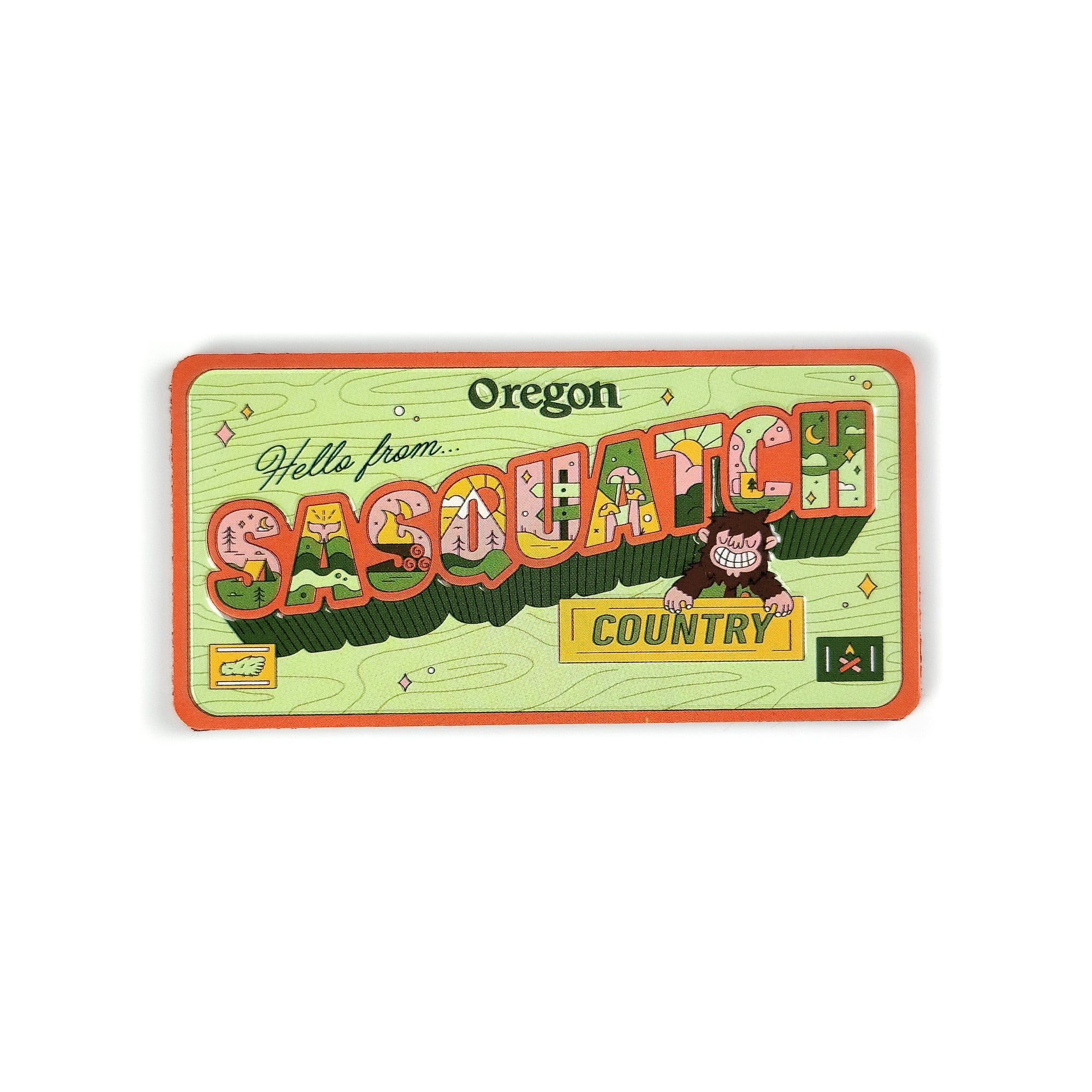 Hello From Sasquatch License Magnet - Magnets - Hello From Portland