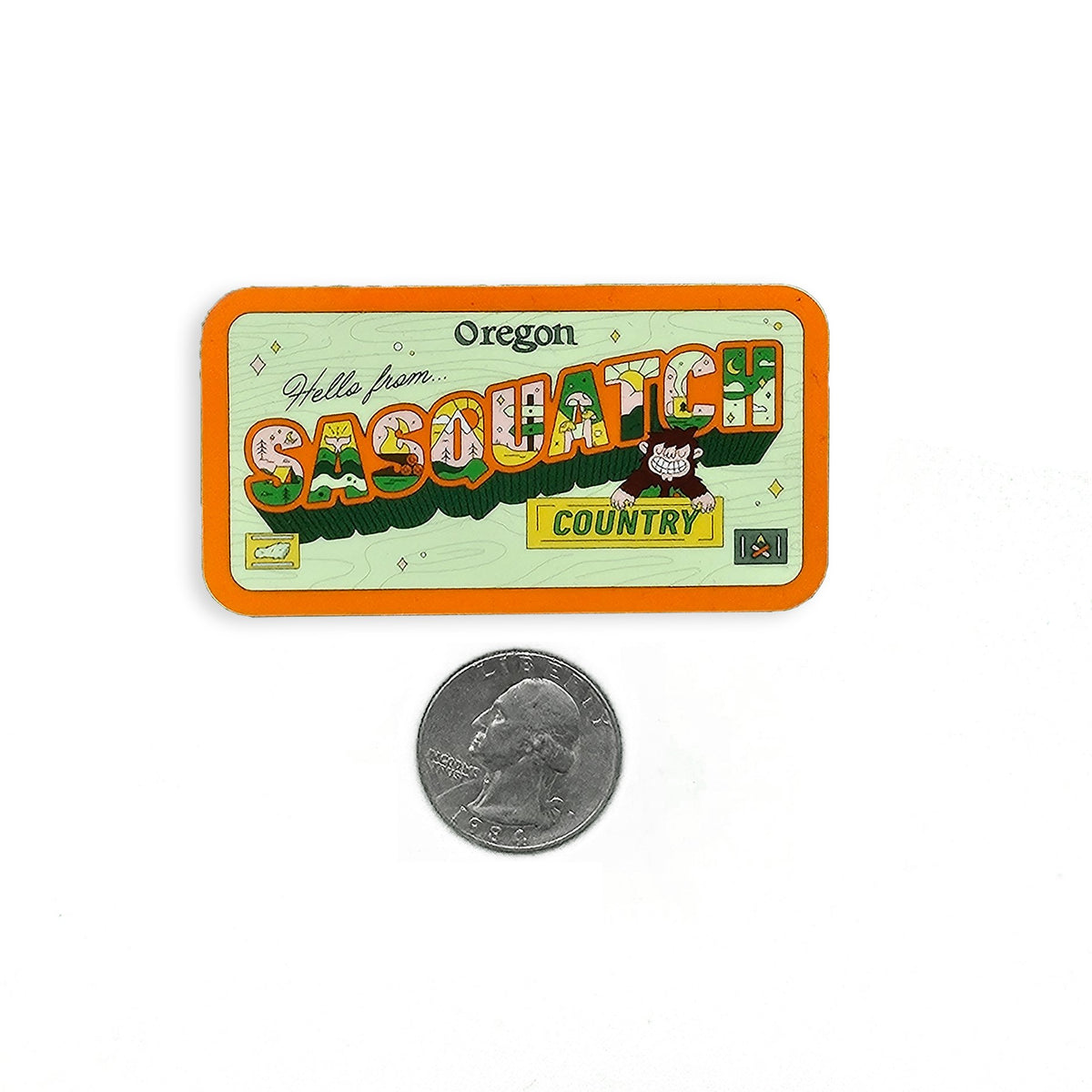 Hello From Sasquatch License Sticker - Stickers - Hello From Portland