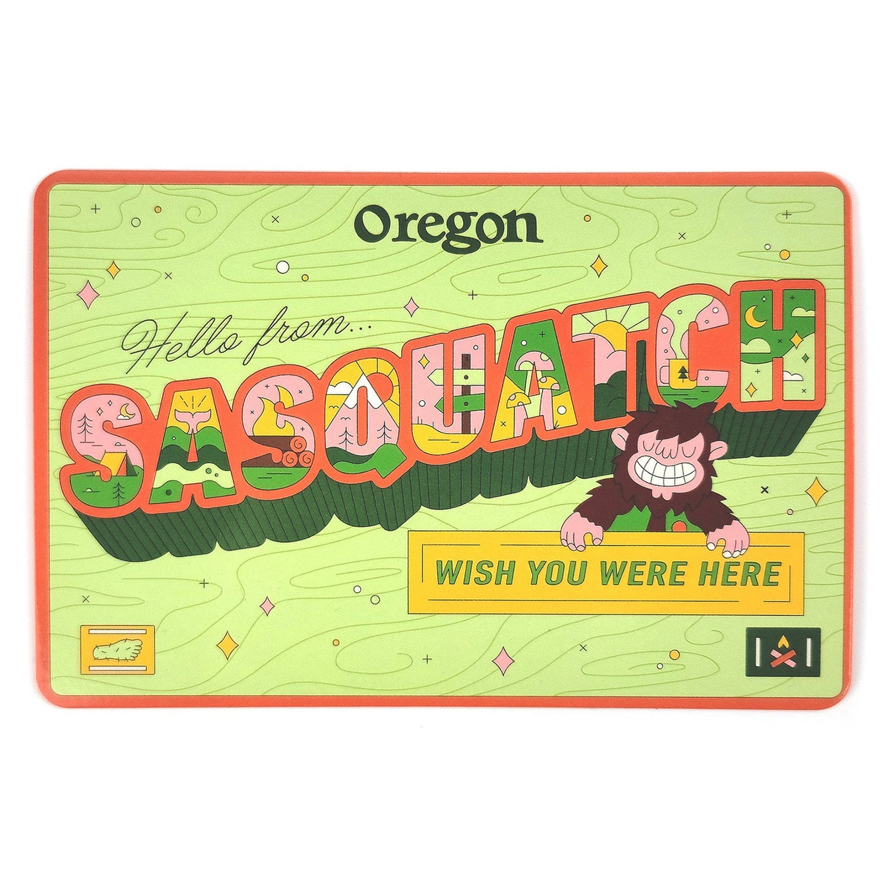 Hello From Sasquatch Postcard - Postcards - Hello From Portland