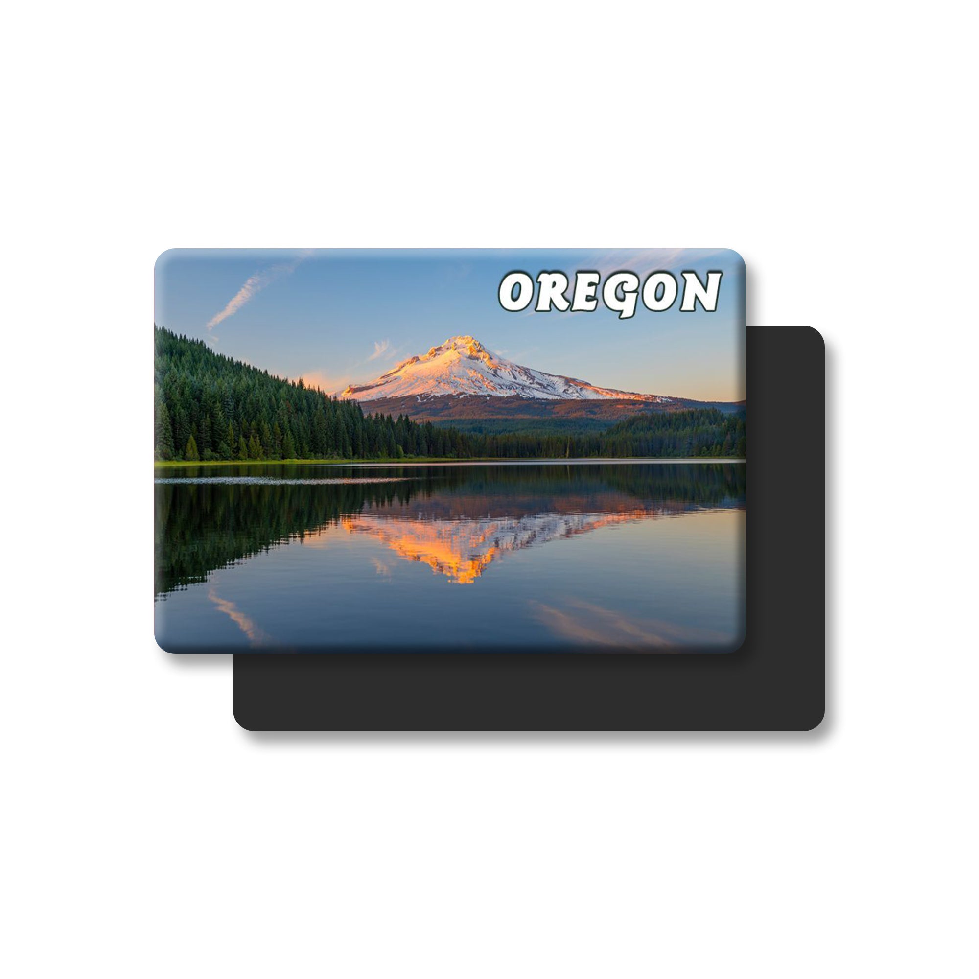 Mirrored Mt Hood Magnet - Magnets - Hello From Portland