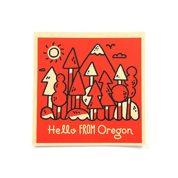 Sticker Bush Oregon Oregon Landscape Sticker | Portland Oregon Souvenirs & Gifts - Hello ...