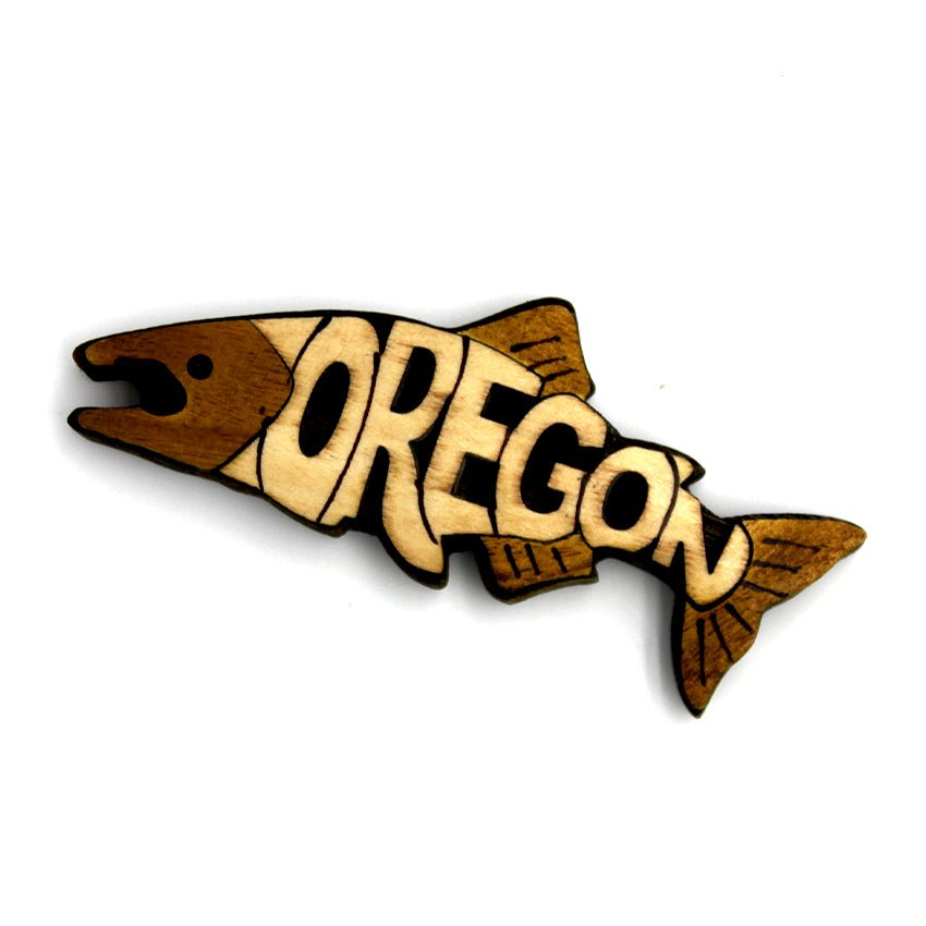 Oregon Wood Fish Magnet - Magnet - Hello From Portland