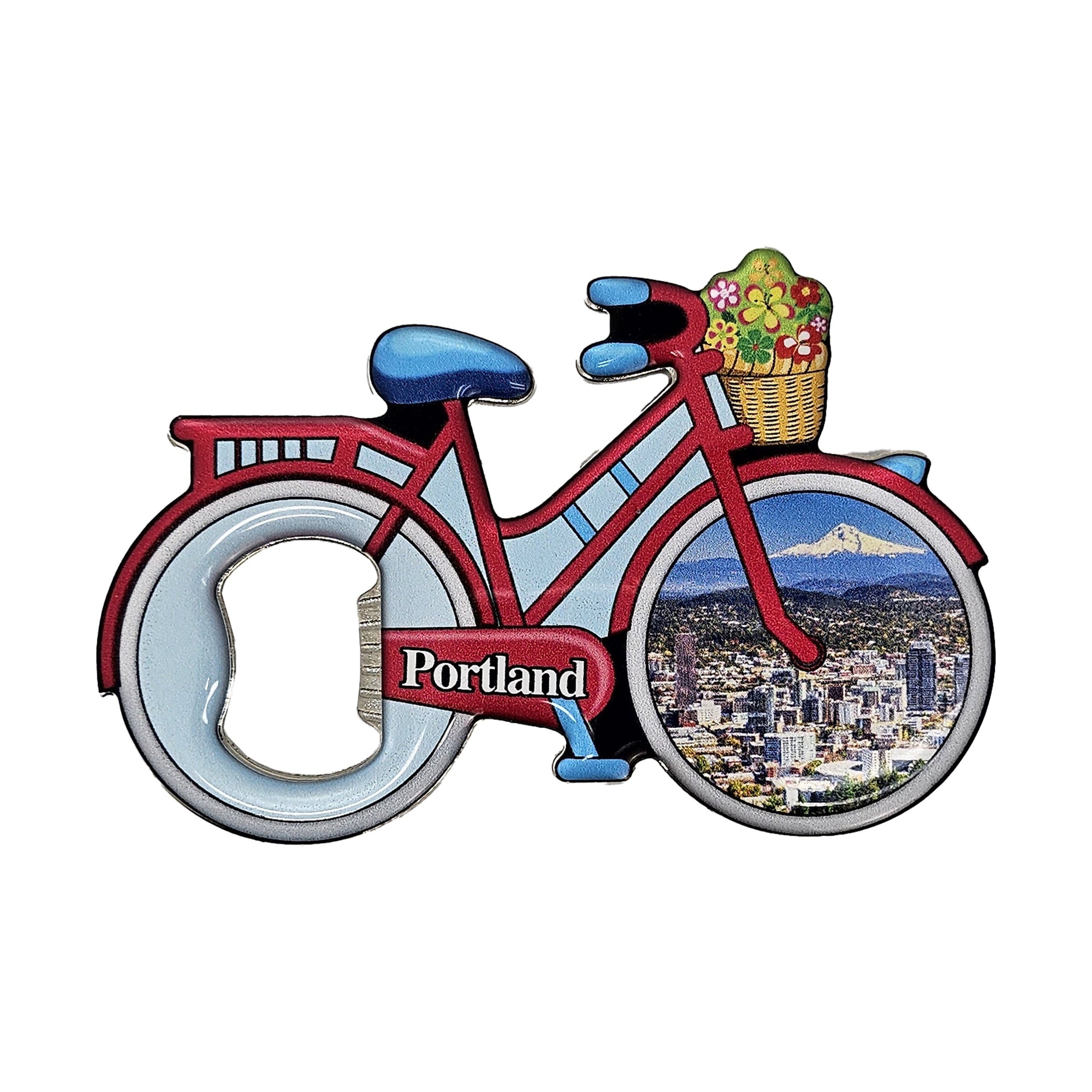 Portland Bike Bottle Opener Magnet - Magnets - Hello From Portland