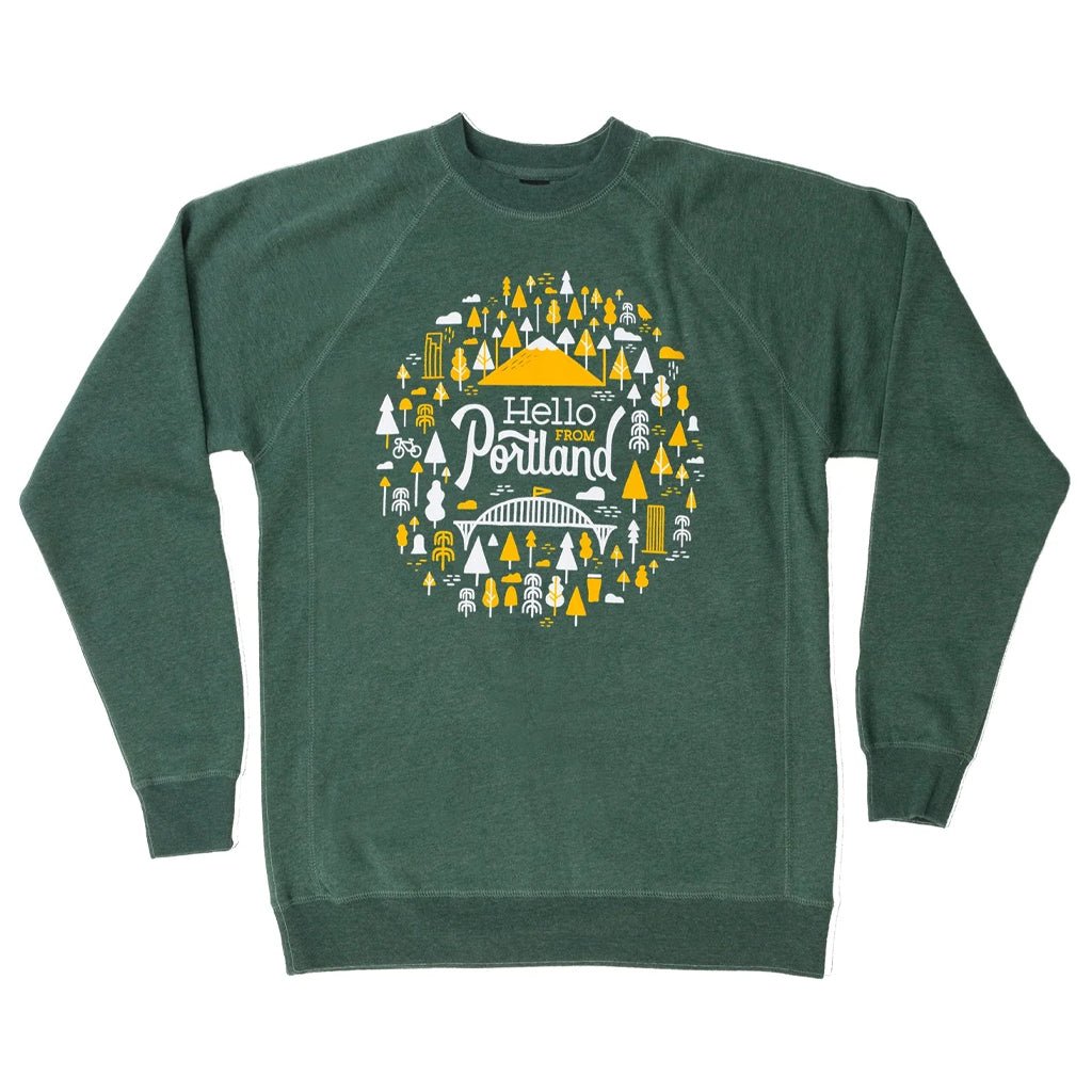 Portland Burst Crewneck - Unisex Crewnecks - Hello From Portland