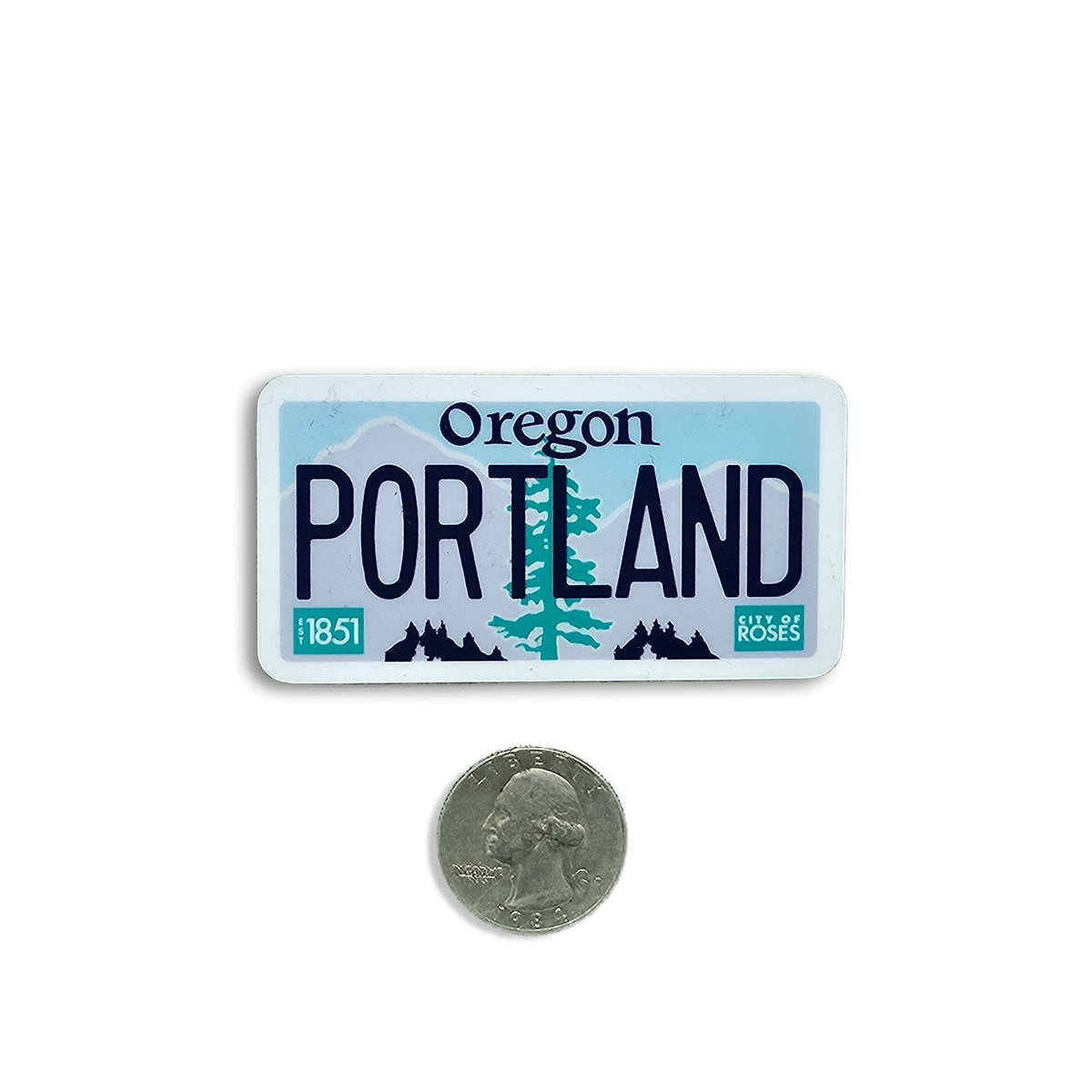 Portland License Plate Sticker - Stickers - Hello From Portland