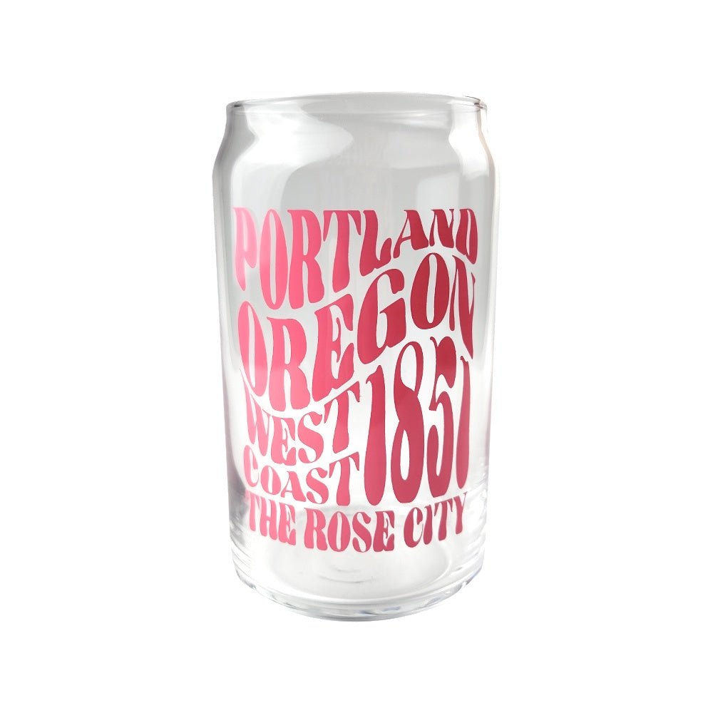 Portland Wavy Glass Can - Drinkware - Hello From Portland
