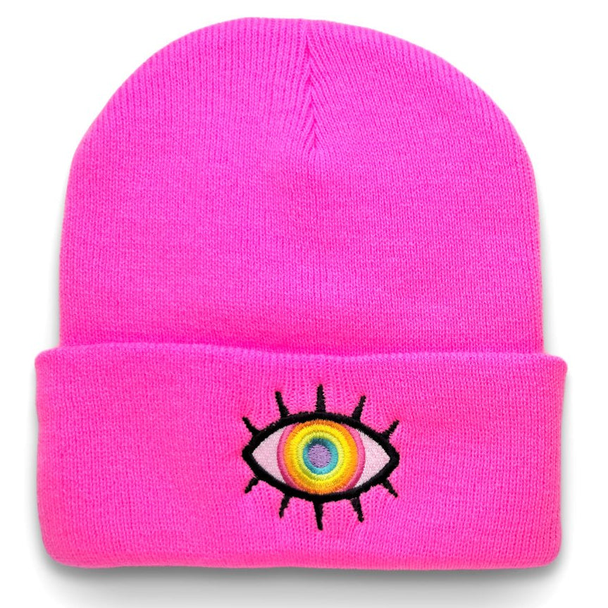 Rainbow Eye Beanie - Beanies - Hello From Portland