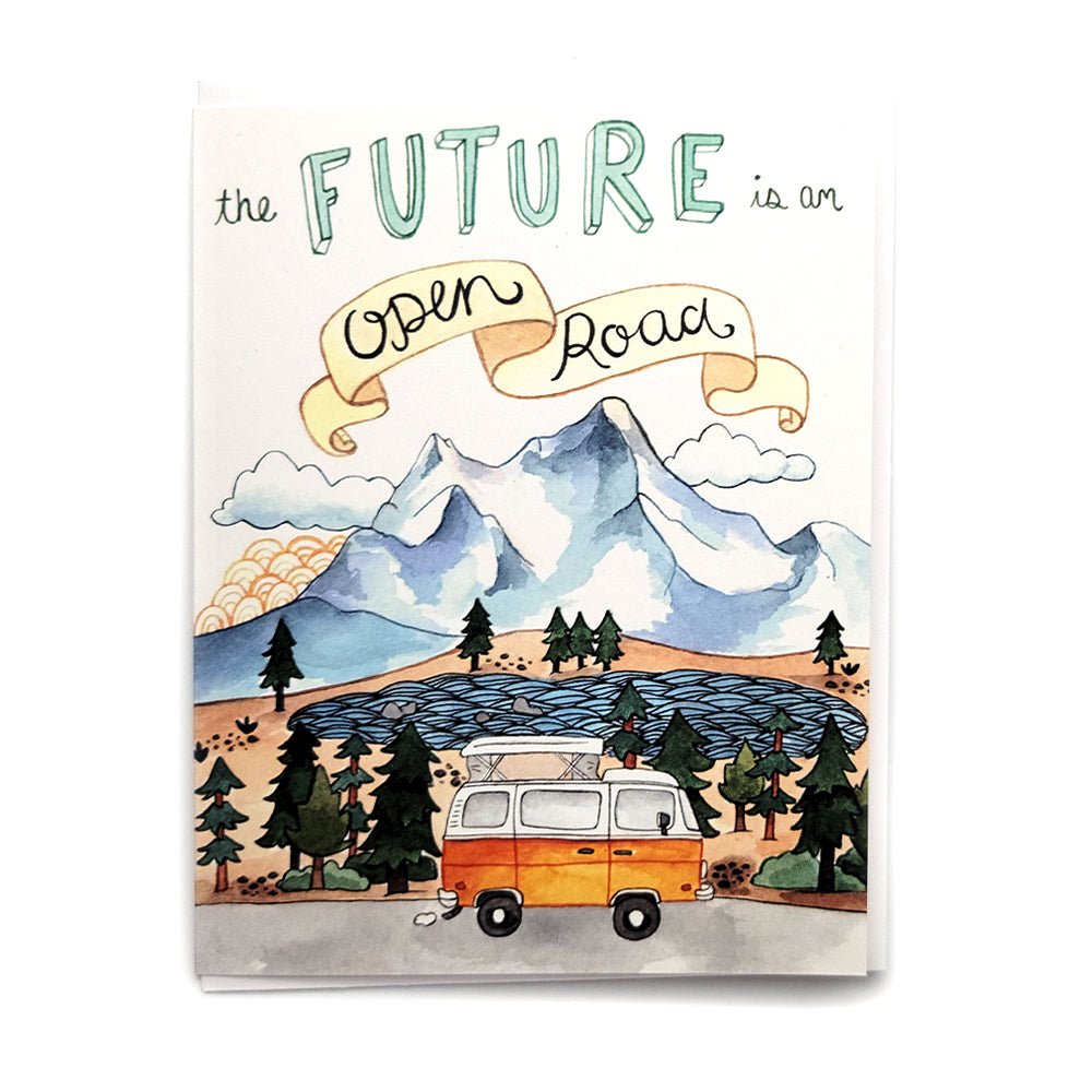 The Future Is An Open Road Card - Greeting Cards - Hello From Portland