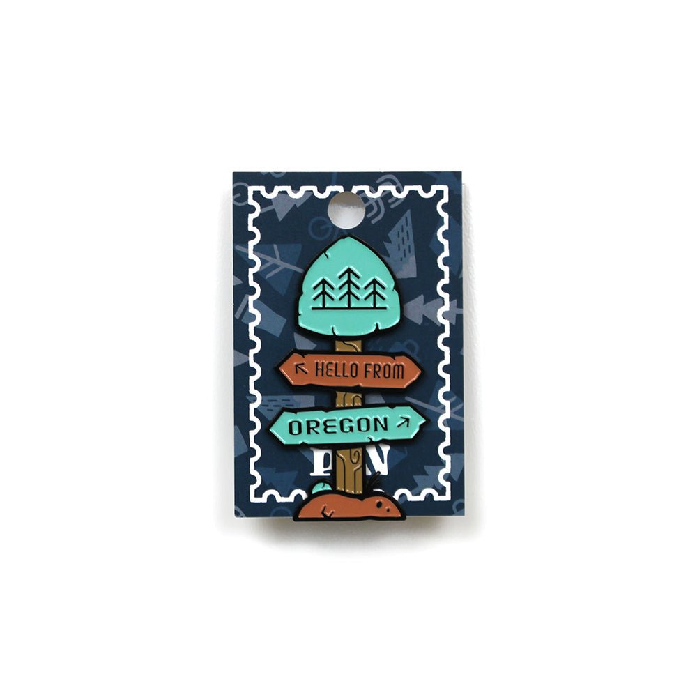 Trail Post Pin - Enamel Pin - Hello From Portland