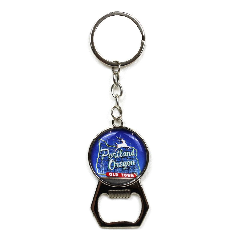 White Stag Bottle Opener Keychain - Keychains - Hello From Portland