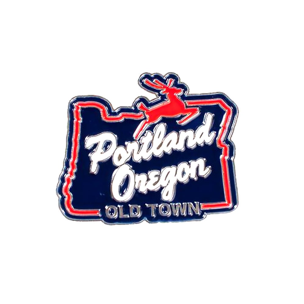 White Stag, Old Town Pin - Enamel Pins - Hello From Portland